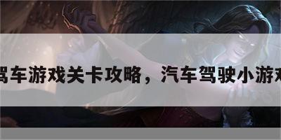 驾车游戏关卡攻略，汽车驾驶小游戏