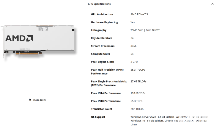 AMD推出Radeon PRO V710显卡 配28GB大显存