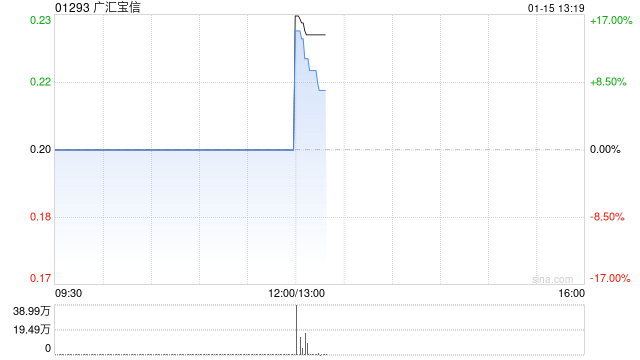 广汇宝信：1月15日下午1时正起复牌
