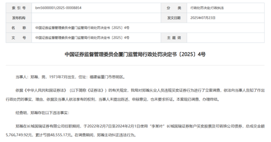 连开三张罚单！厦门证监局出手